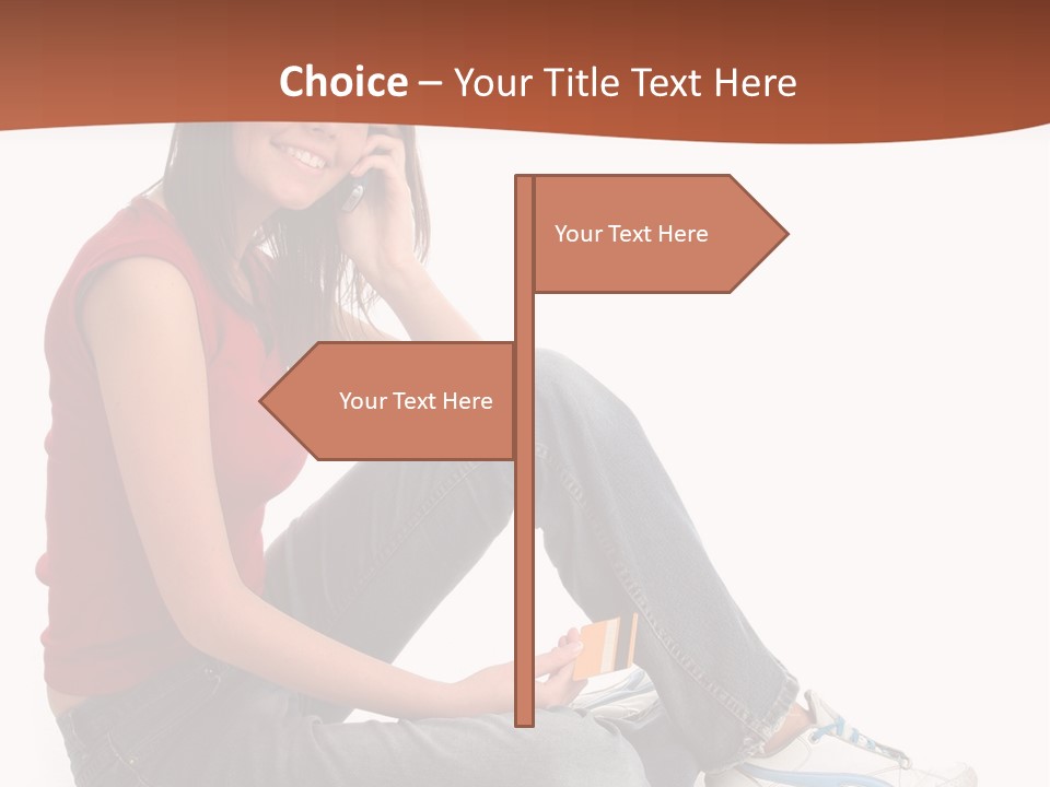 Phone Hold Object PowerPoint Template