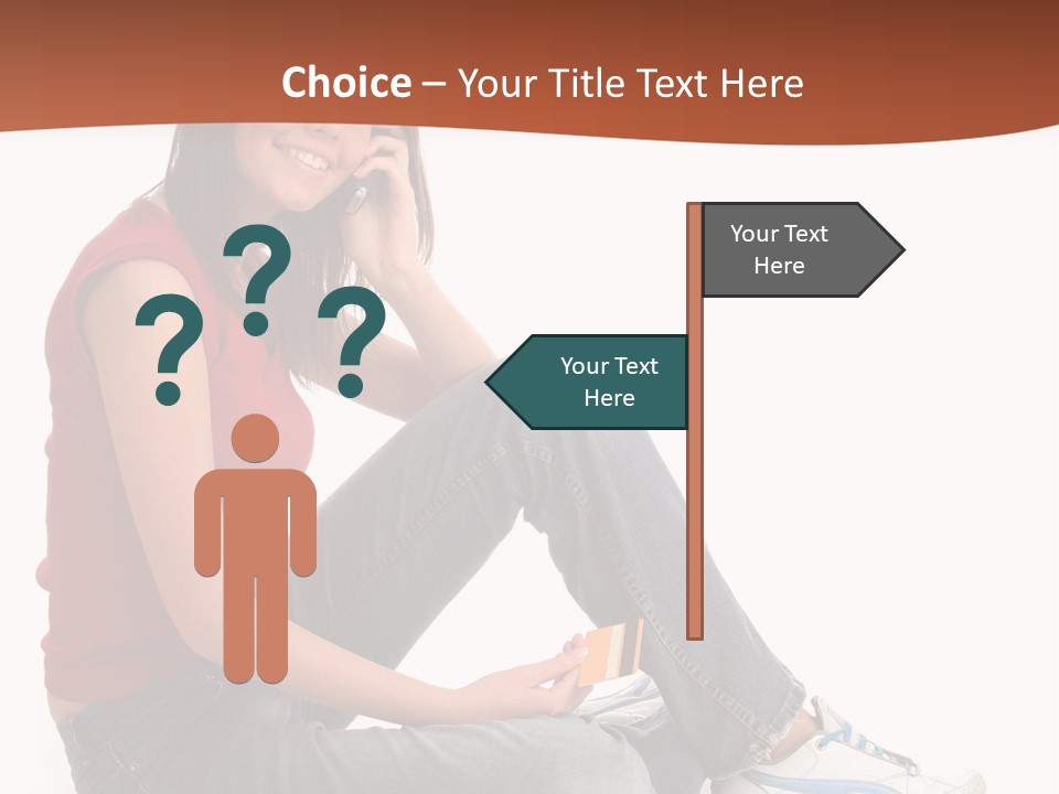Phone Hold Object PowerPoint Template