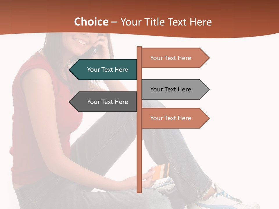 Phone Hold Object PowerPoint Template