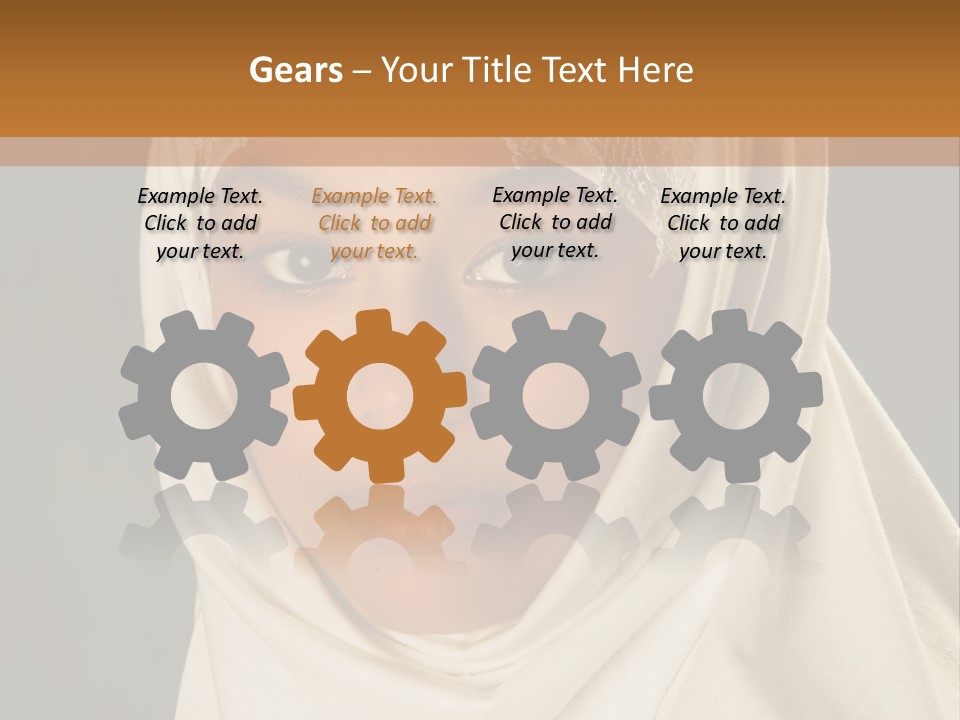 Veil White Mysterious PowerPoint Template