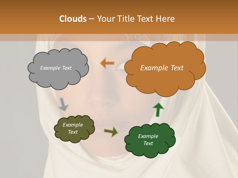 Veil White Mysterious PowerPoint Template