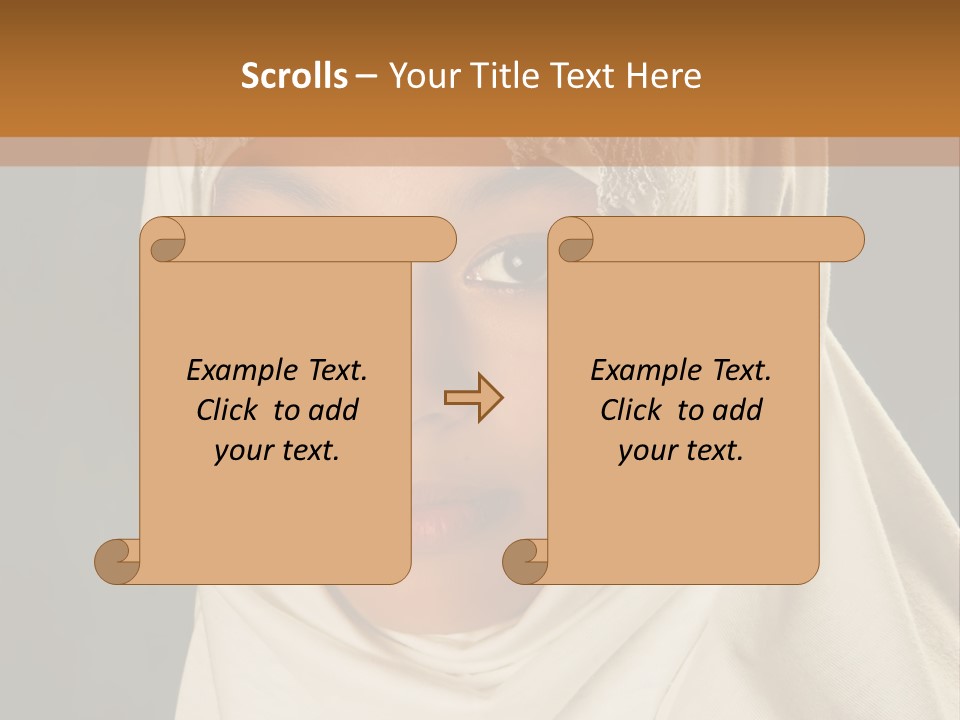 Veil White Mysterious PowerPoint Template