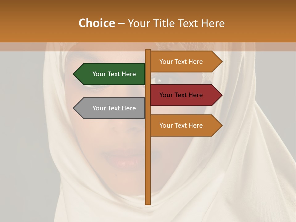 Veil White Mysterious PowerPoint Template