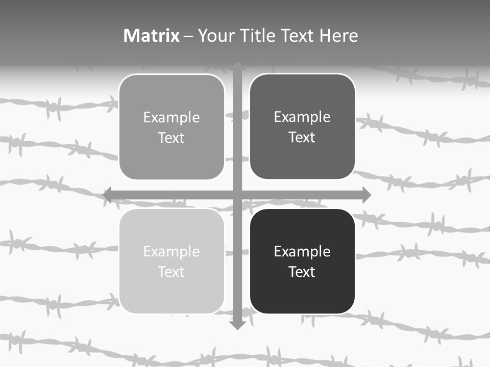 Wall P O W Barbed Wire PowerPoint Template