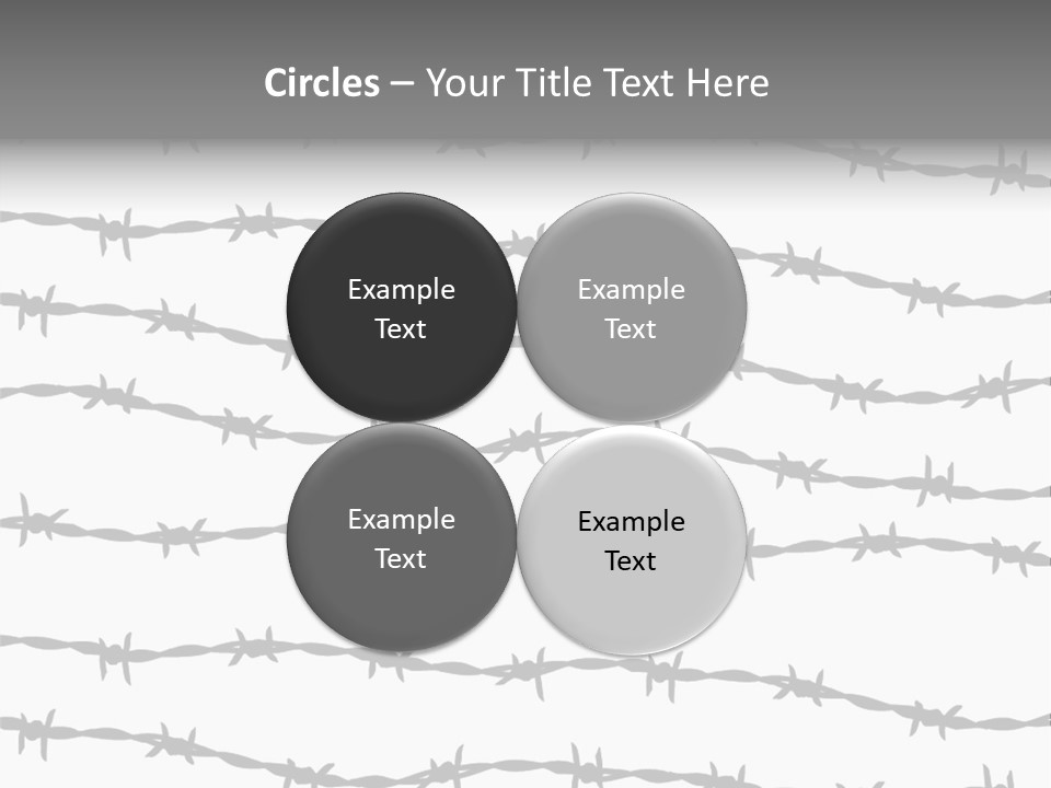 Wall P O W Barbed Wire PowerPoint Template