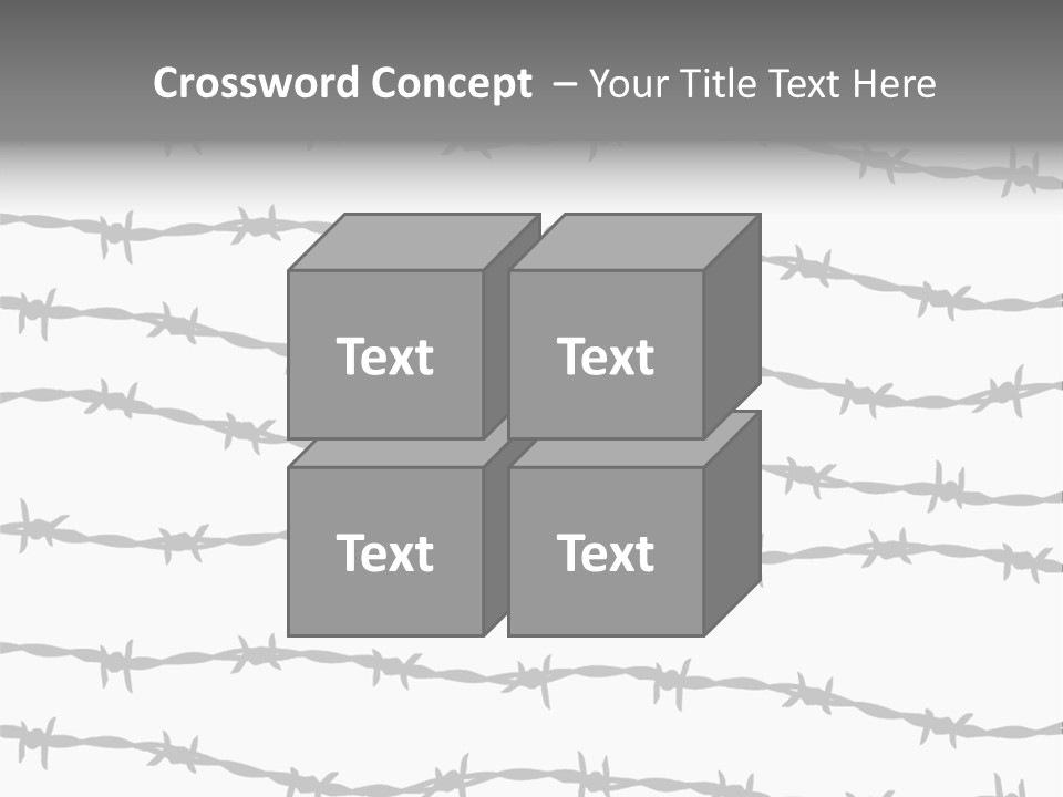 Wall P O W Barbed Wire PowerPoint Template