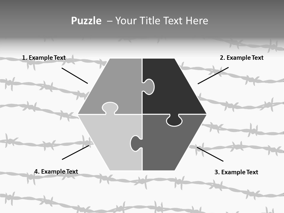 Wall P O W Barbed Wire PowerPoint Template