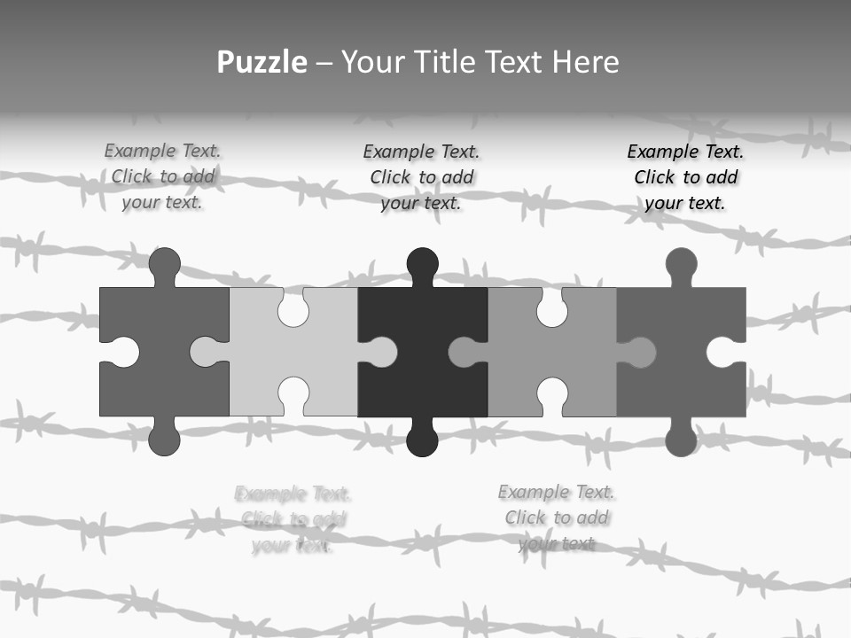 Wall P O W Barbed Wire PowerPoint Template