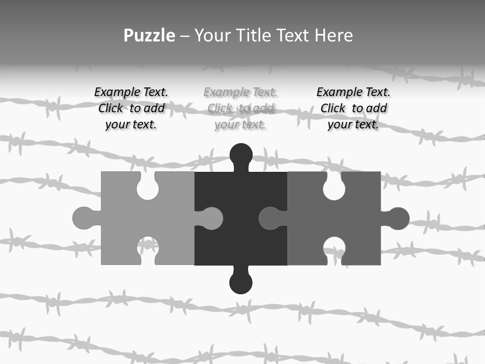 Wall P O W Barbed Wire PowerPoint Template