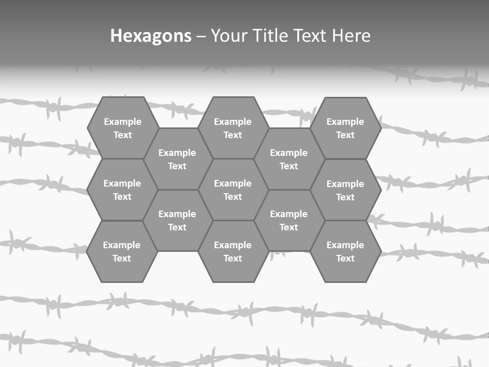 Wall P O W Barbed Wire PowerPoint Template