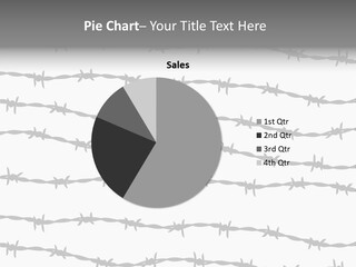 Wall P O W Barbed Wire PowerPoint Template