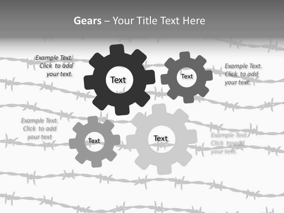 Wall P O W Barbed Wire PowerPoint Template