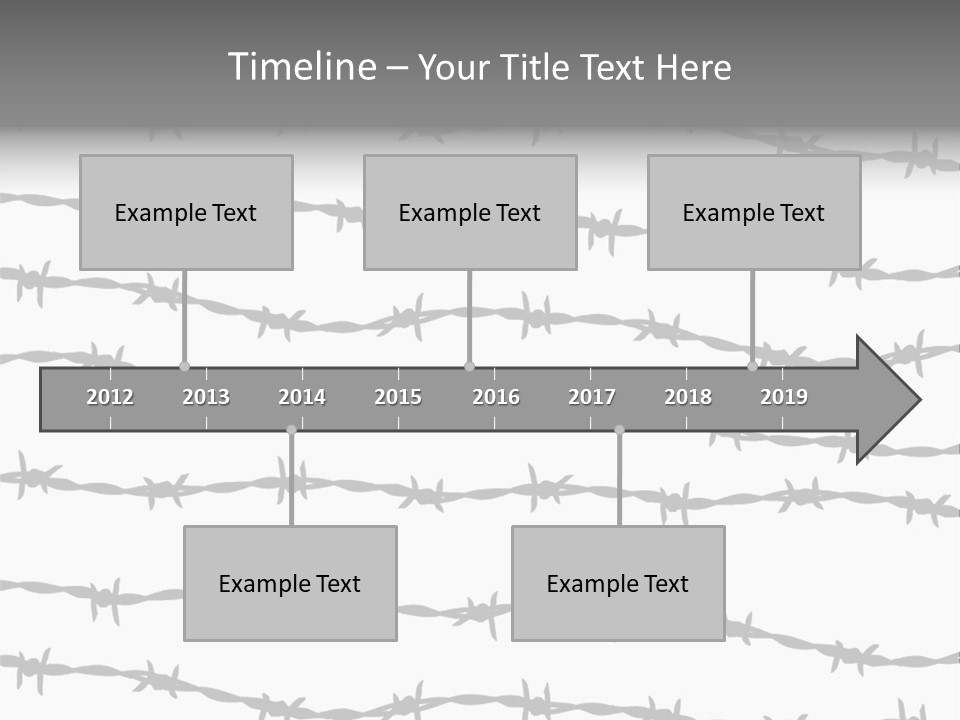 Wall P O W Barbed Wire PowerPoint Template