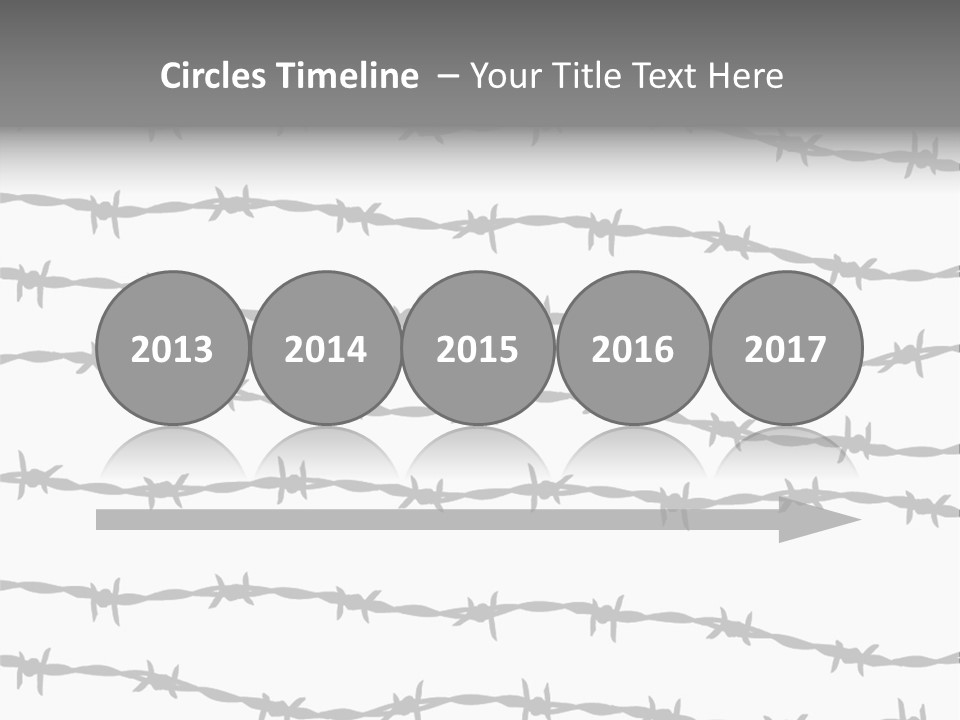 Wall P O W Barbed Wire PowerPoint Template