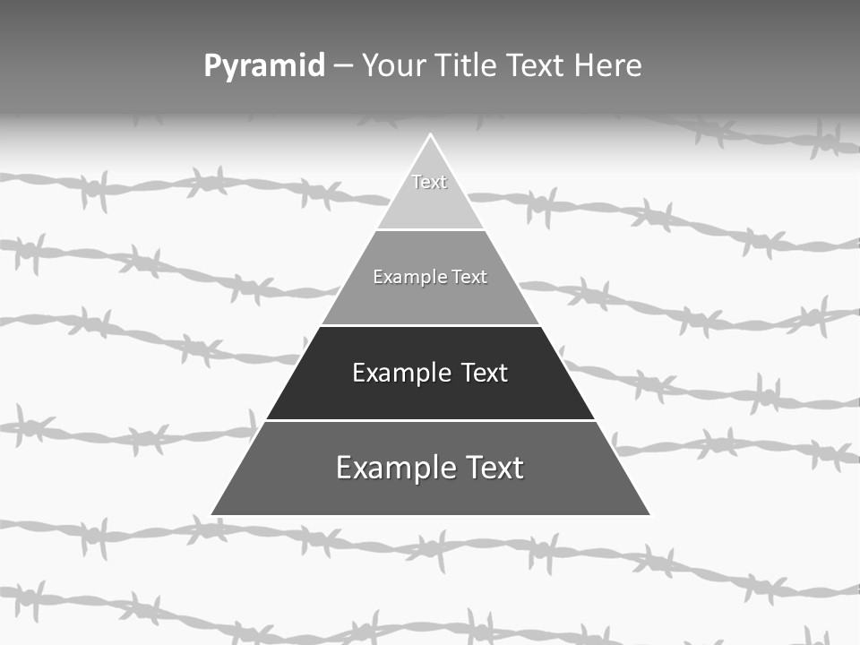Wall P O W Barbed Wire PowerPoint Template