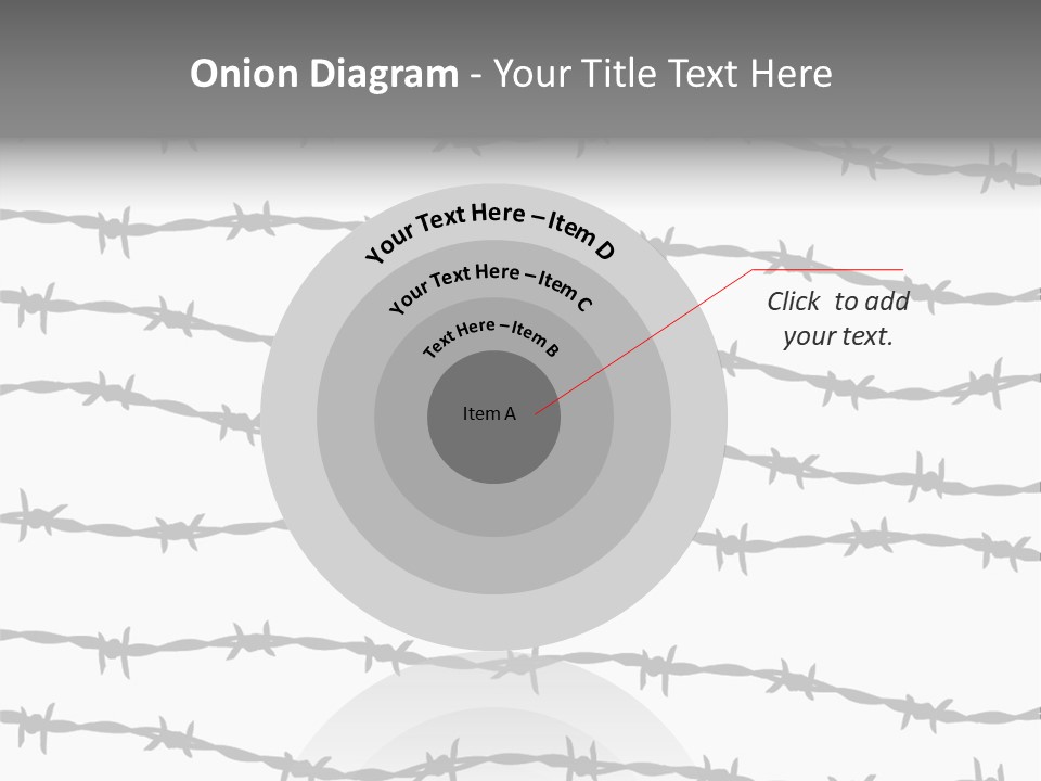 Wall P O W Barbed Wire PowerPoint Template