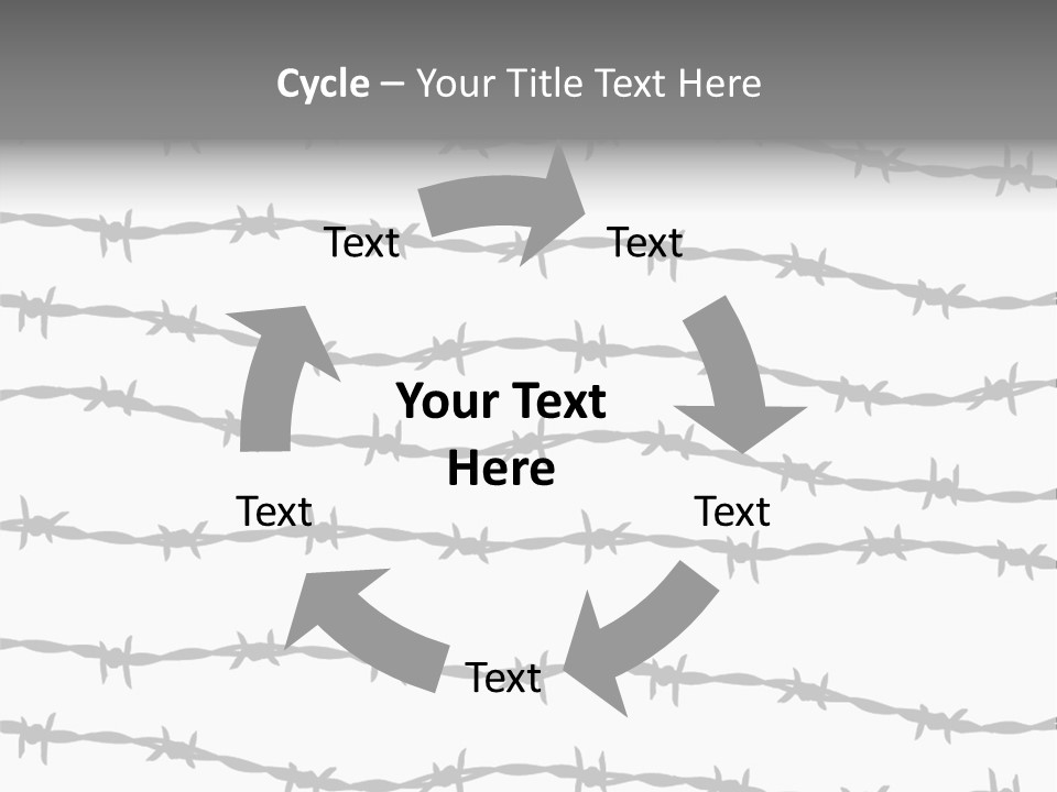 Wall P O W Barbed Wire PowerPoint Template