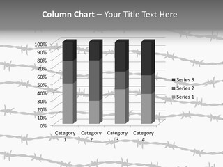 Wall P O W Barbed Wire PowerPoint Template