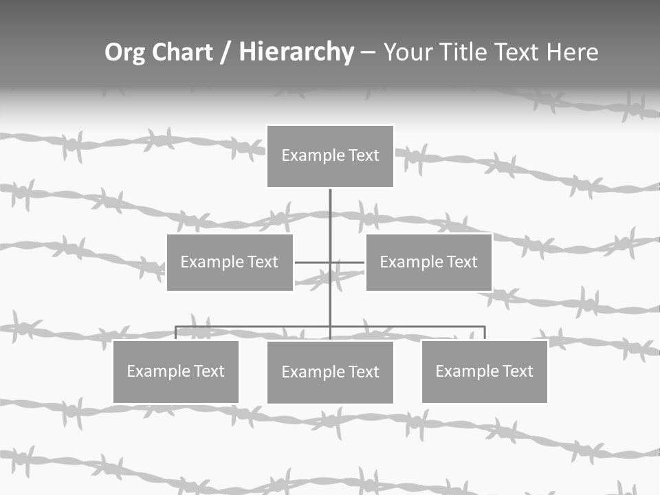 Wall P O W Barbed Wire PowerPoint Template