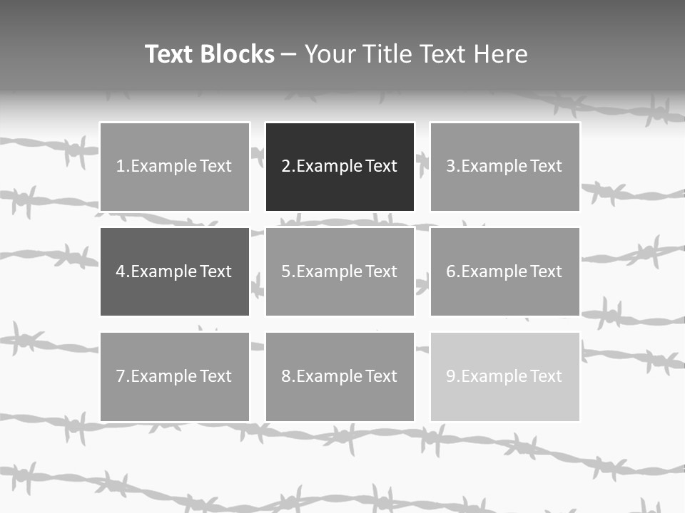 Wall P O W Barbed Wire PowerPoint Template