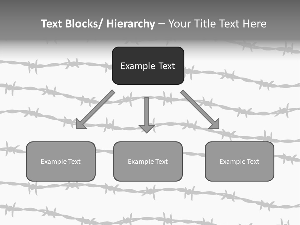 Wall P O W Barbed Wire PowerPoint Template