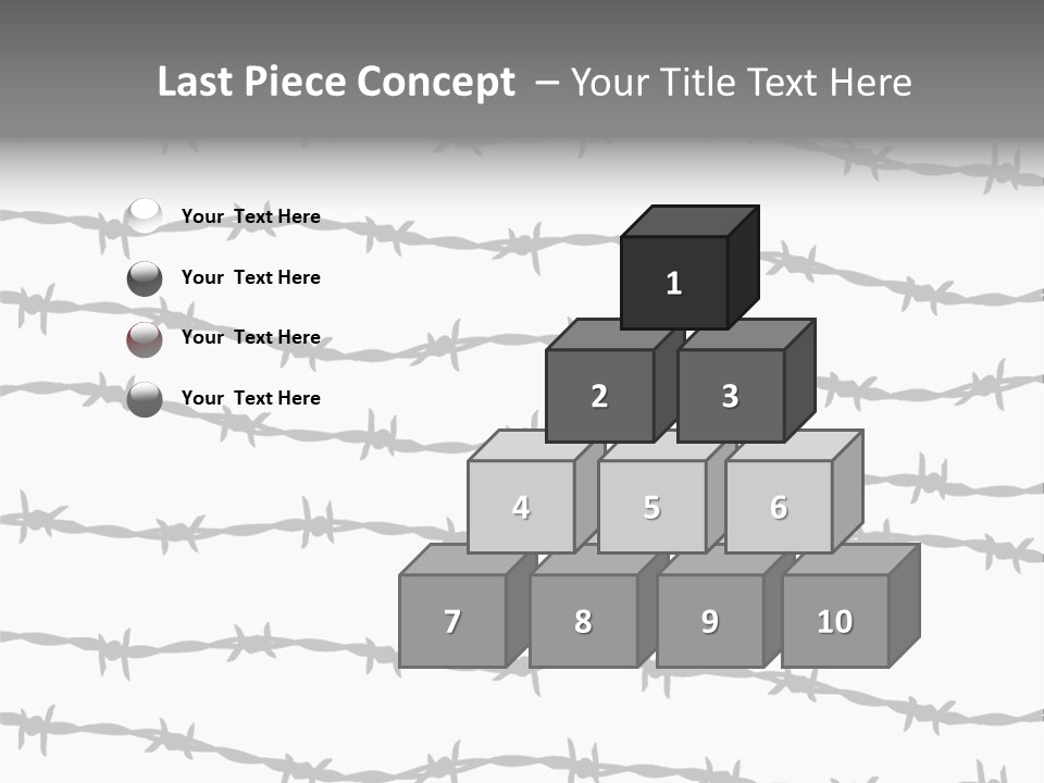 Wall P O W Barbed Wire PowerPoint Template