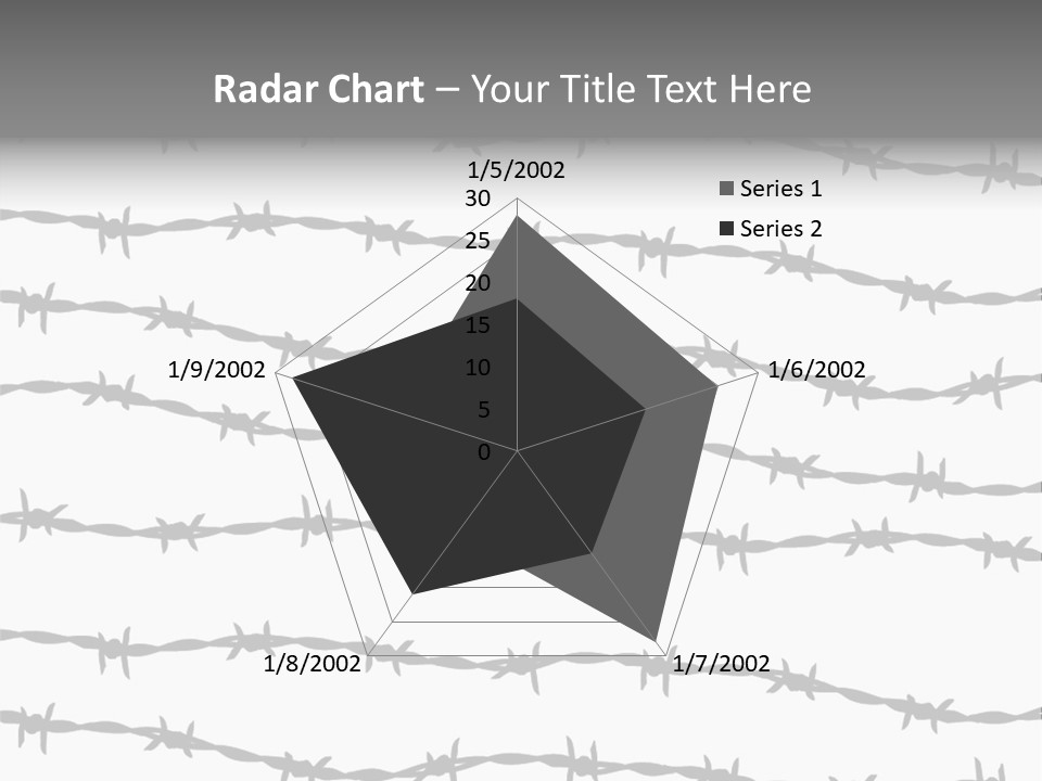 Wall P O W Barbed Wire PowerPoint Template