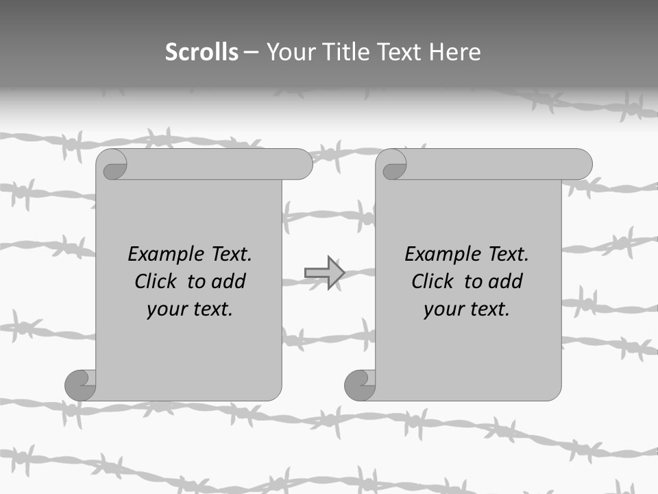 Wall P O W Barbed Wire PowerPoint Template