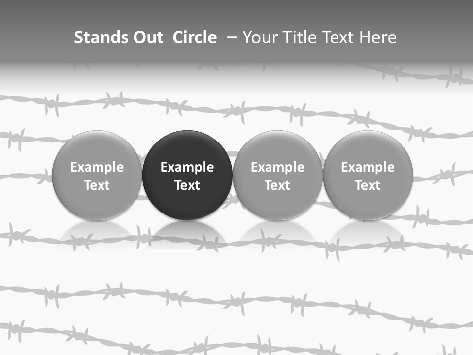 Wall P O W Barbed Wire PowerPoint Template