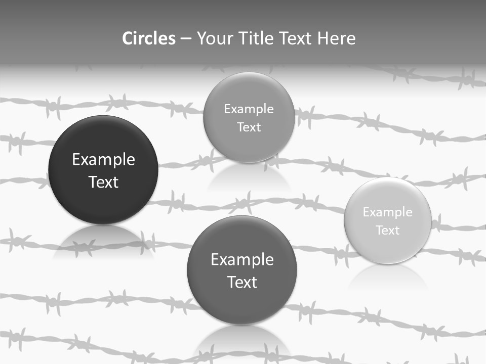 Wall P O W Barbed Wire PowerPoint Template