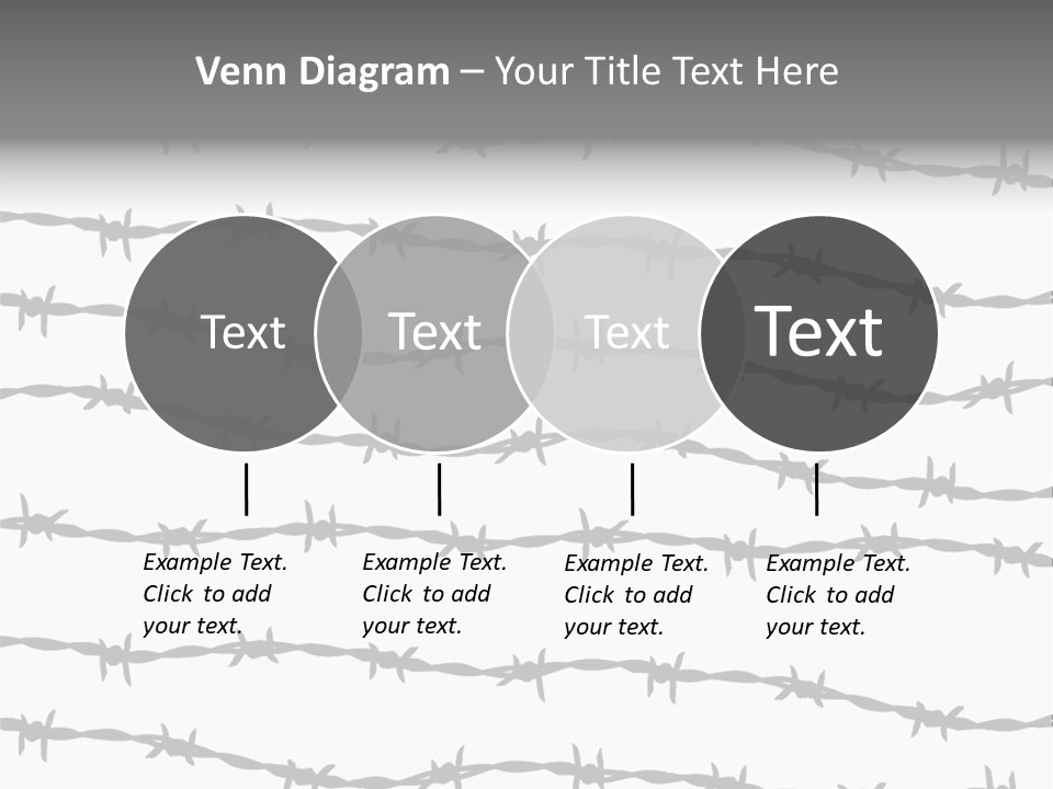 Wall P O W Barbed Wire PowerPoint Template