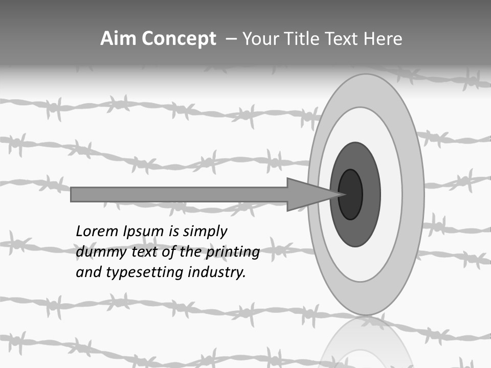 Wall P O W Barbed Wire PowerPoint Template