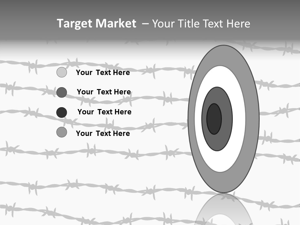Wall P O W Barbed Wire PowerPoint Template