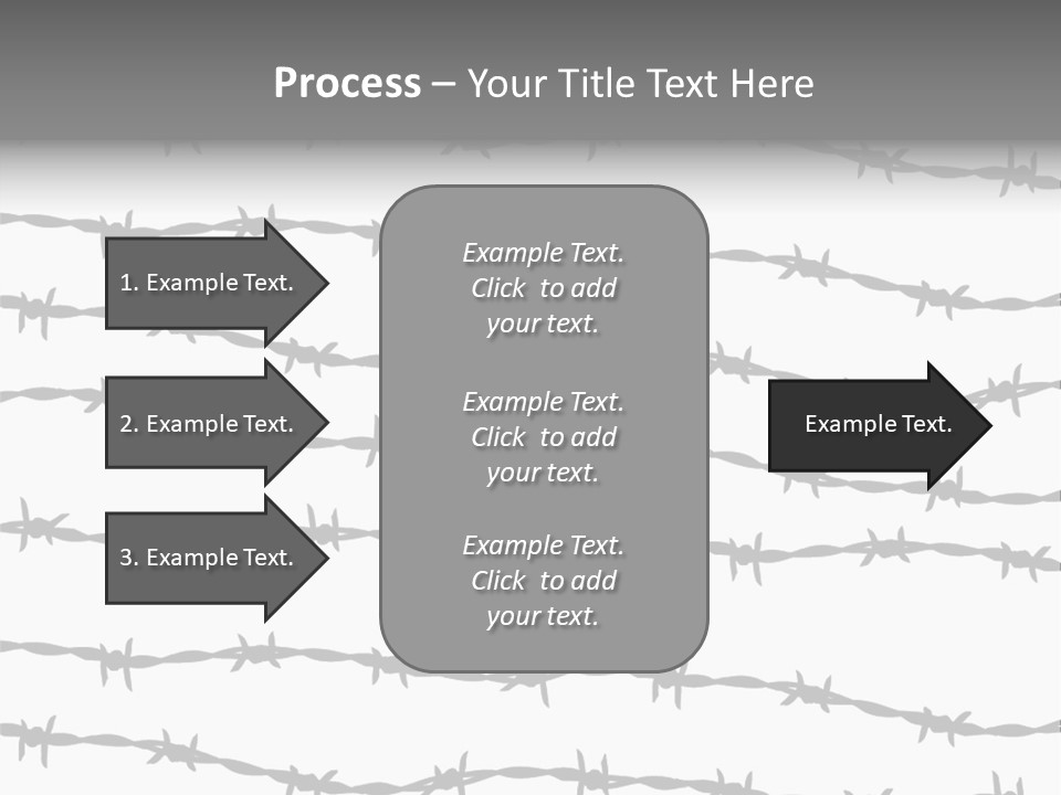 Wall P O W Barbed Wire PowerPoint Template