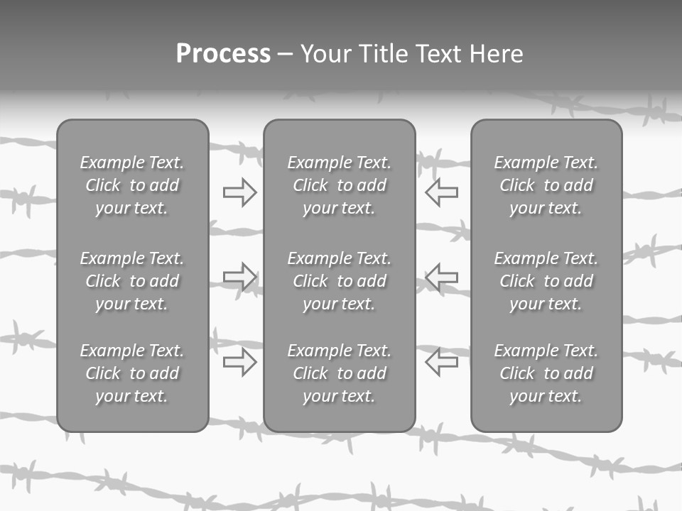 Wall P O W Barbed Wire PowerPoint Template