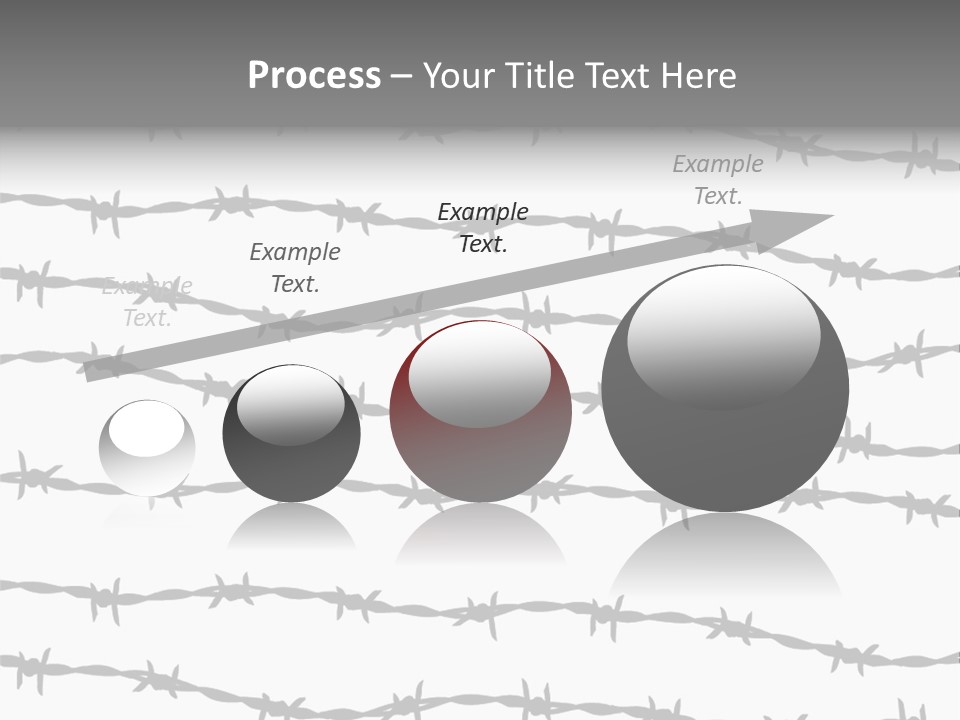 Wall P O W Barbed Wire PowerPoint Template