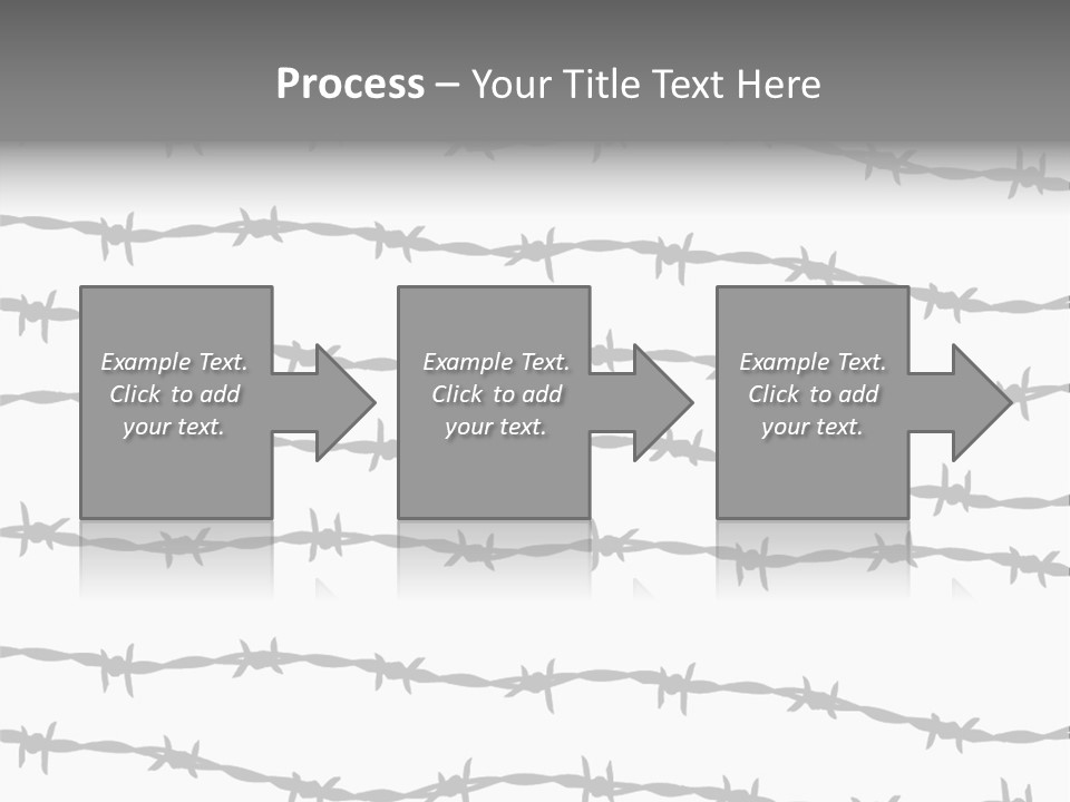 Wall P O W Barbed Wire PowerPoint Template