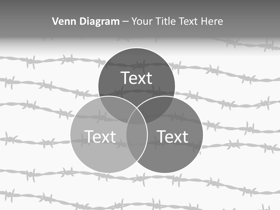 Wall P O W Barbed Wire PowerPoint Template