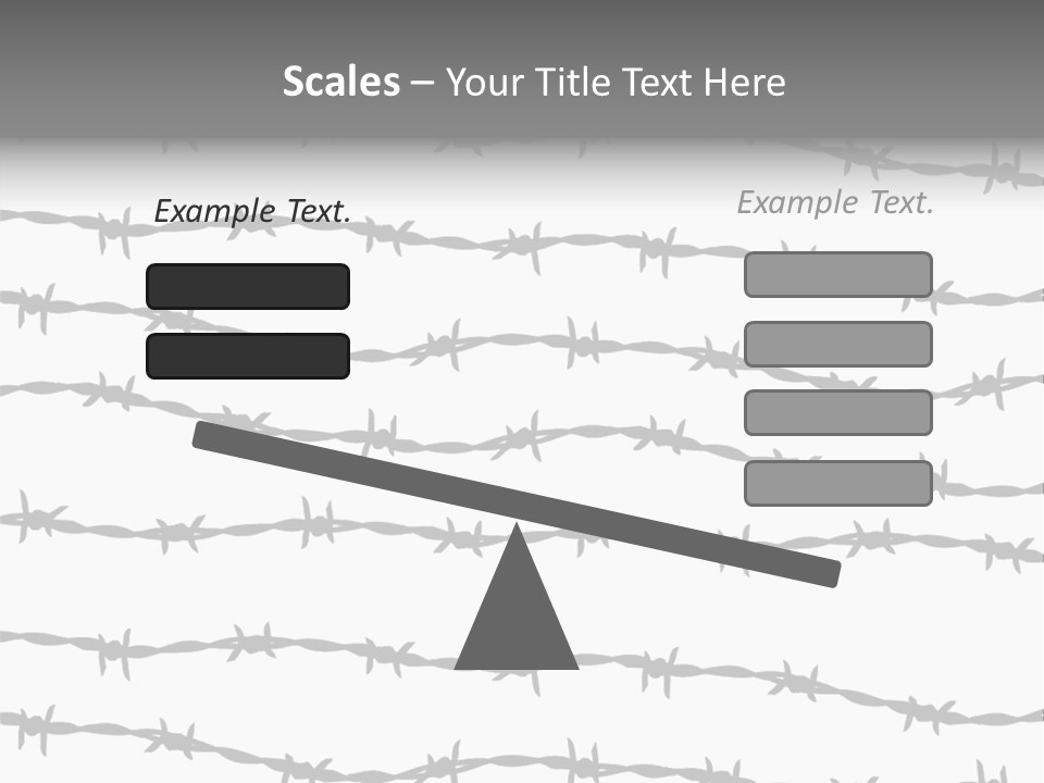 Wall P O W Barbed Wire PowerPoint Template