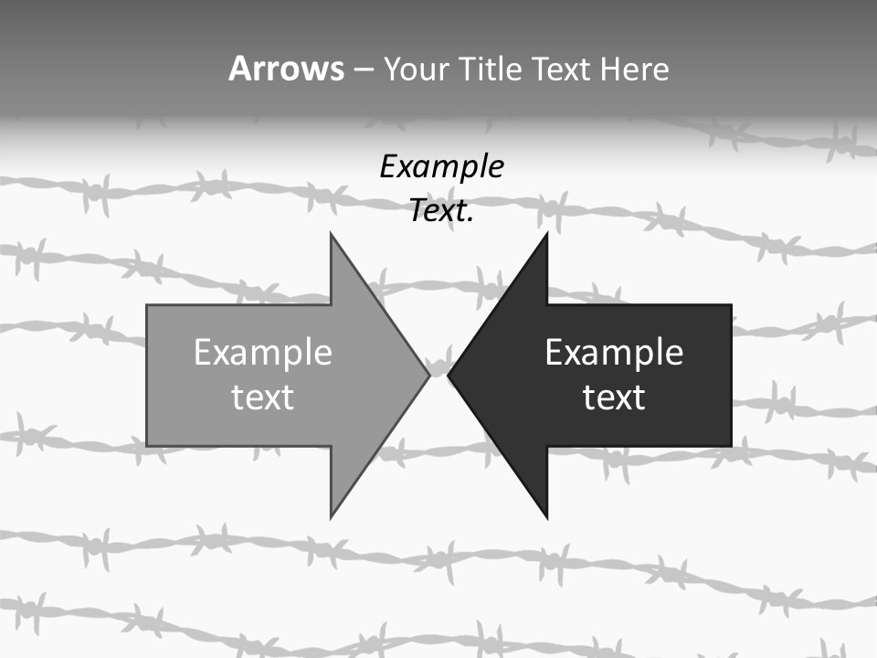 Wall P O W Barbed Wire PowerPoint Template
