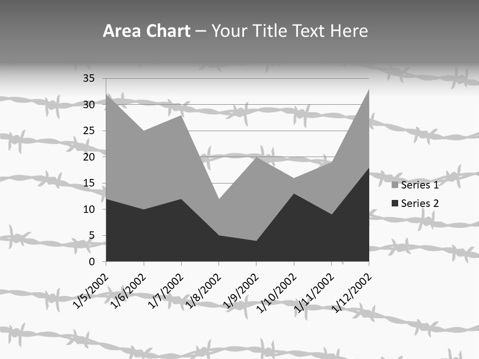 Wall P O W Barbed Wire PowerPoint Template