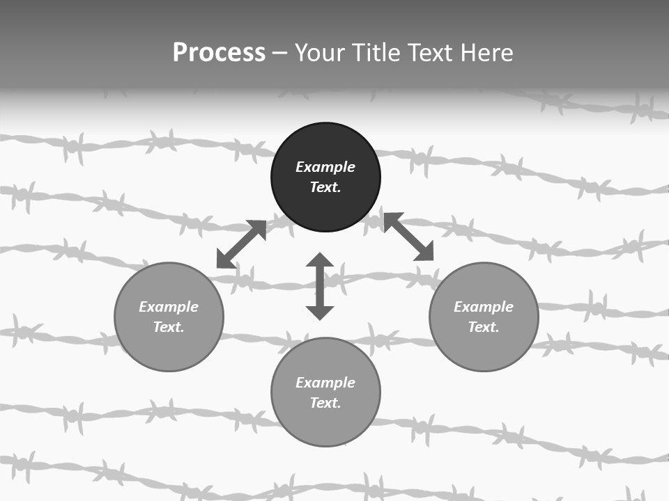 Wall P O W Barbed Wire PowerPoint Template