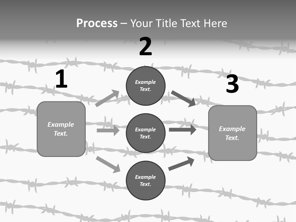 Wall P O W Barbed Wire PowerPoint Template