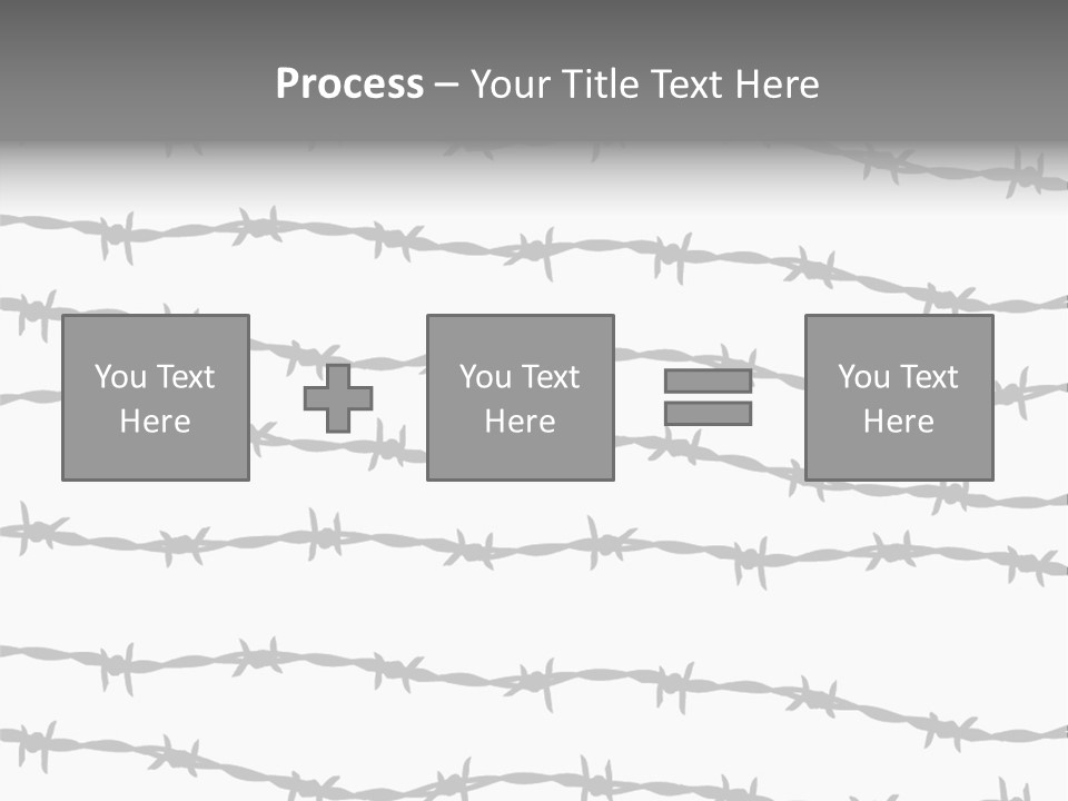 Wall P O W Barbed Wire PowerPoint Template