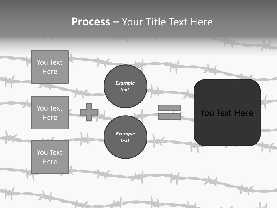 Wall P O W Barbed Wire PowerPoint Template