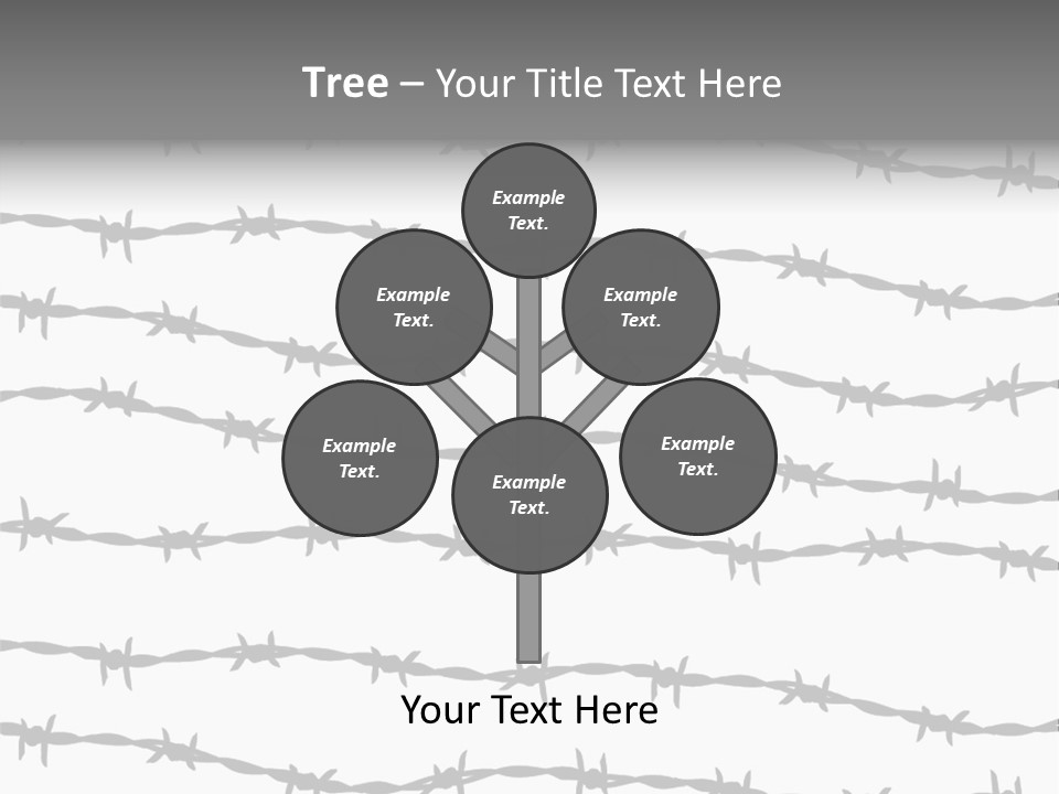 Wall P O W Barbed Wire PowerPoint Template
