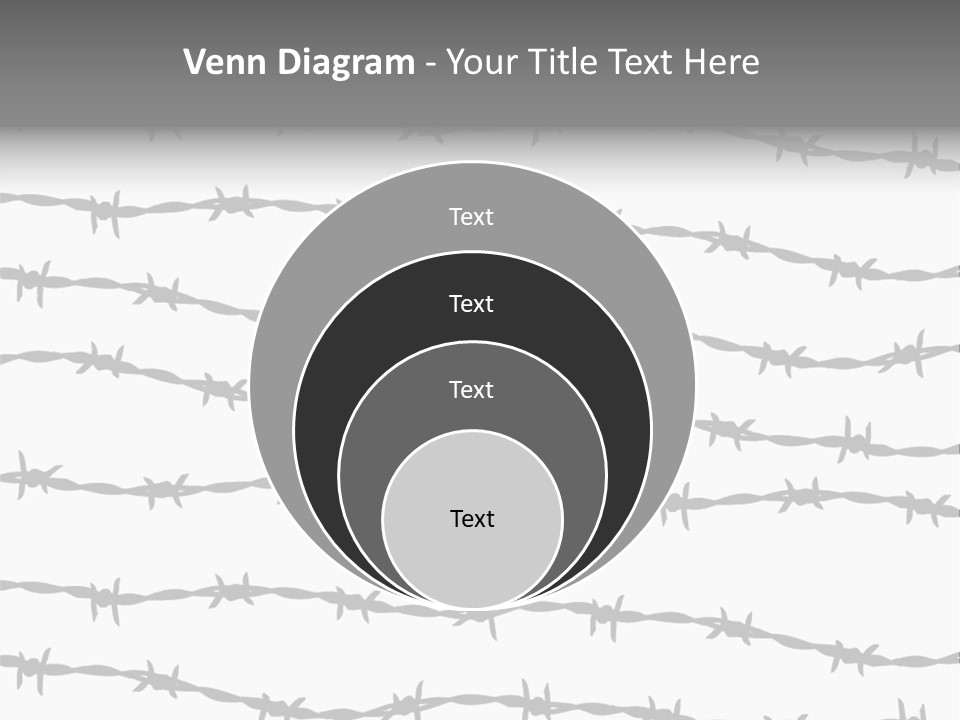 Wall P O W Barbed Wire PowerPoint Template