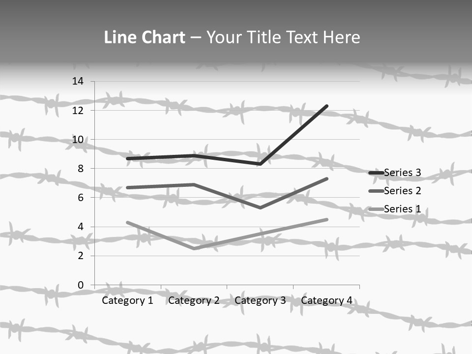 Wall P O W Barbed Wire PowerPoint Template