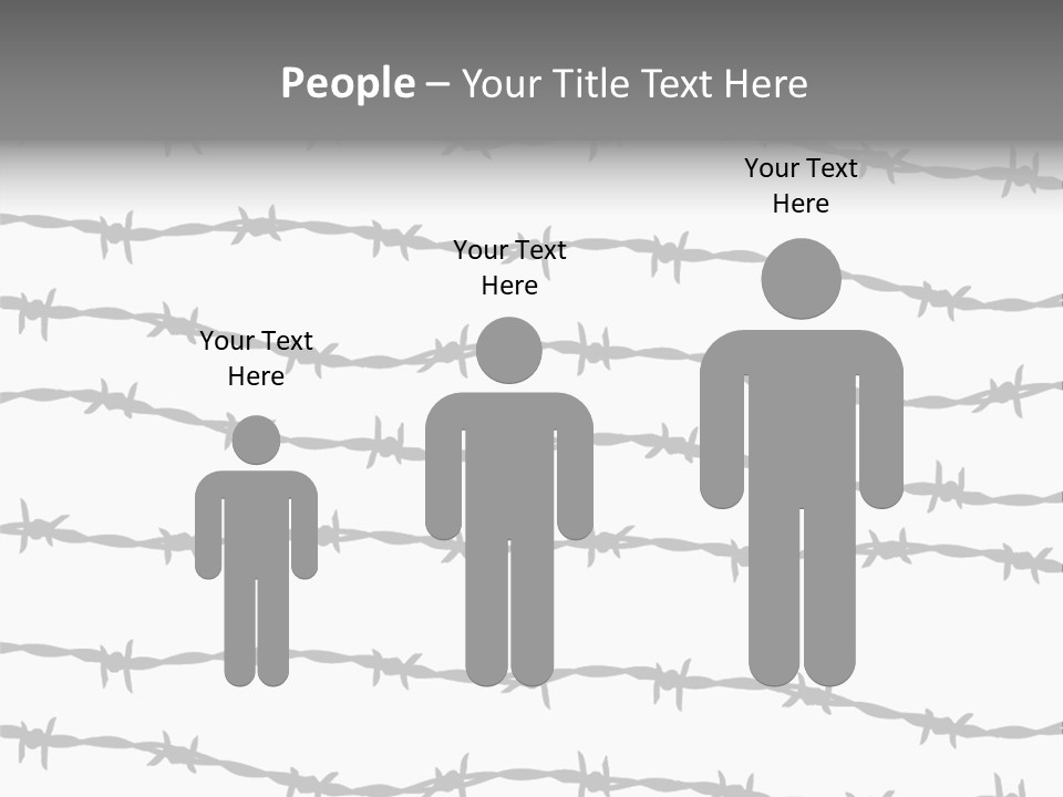 Wall P O W Barbed Wire PowerPoint Template
