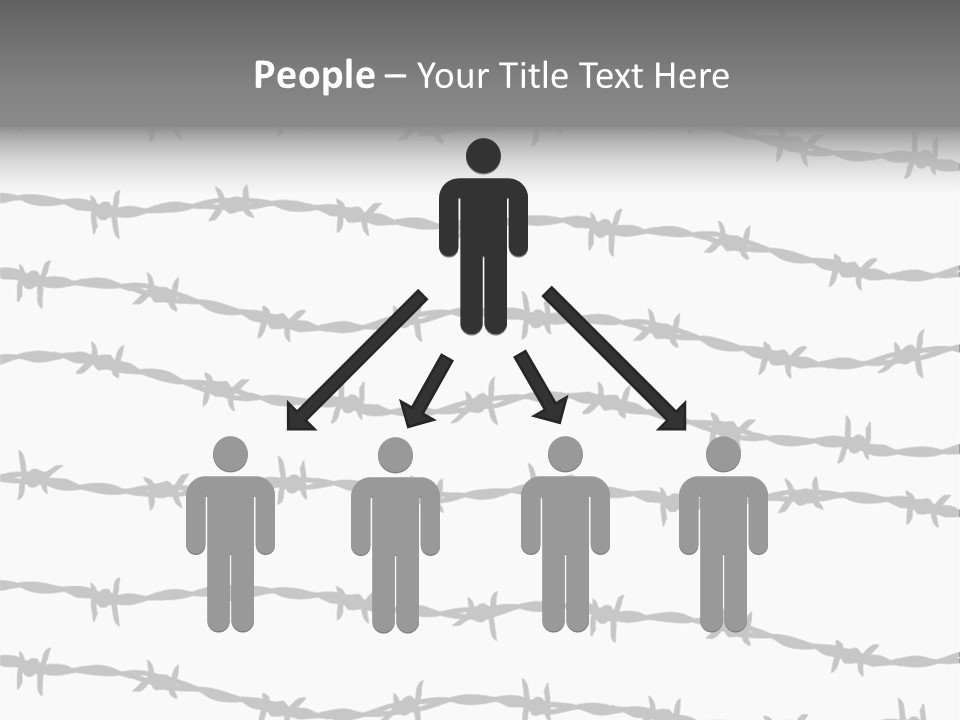 Wall P O W Barbed Wire PowerPoint Template